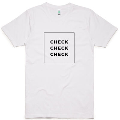Check Check Check T-shirt - (black print) Thumbnail