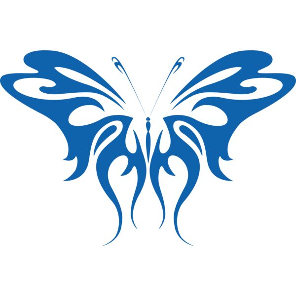 Blue tattoo butterfly Thumbnail