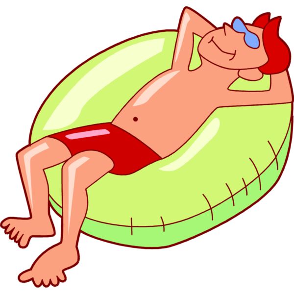 Man floating in pool Thumbnail